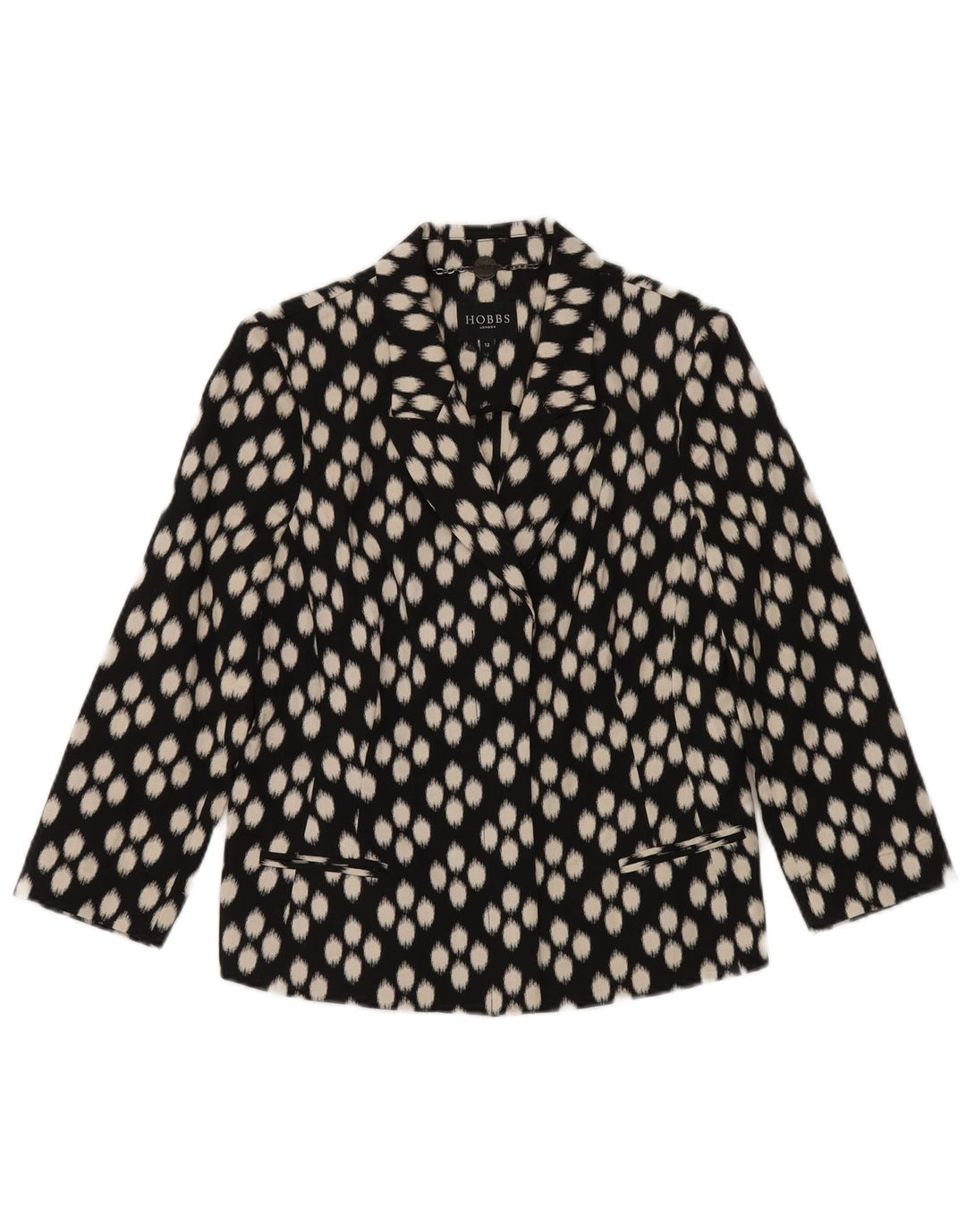 Hobbs Damen-Blazer mit 3/4-Ärmeln, offen, Gr. 12, mittelschwarz gefleckt