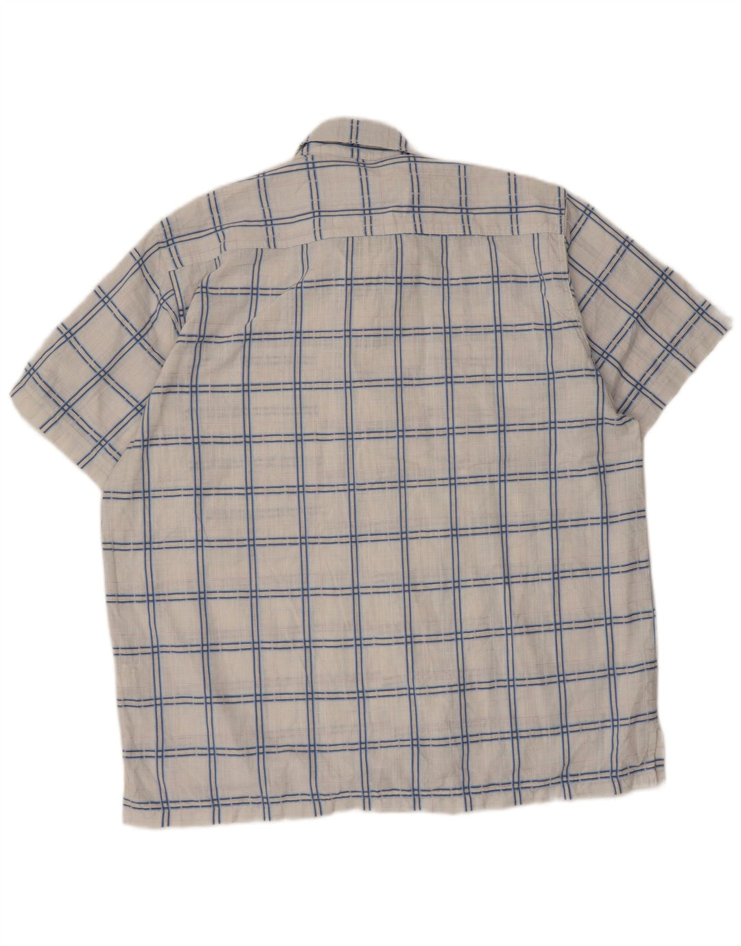 Rohan Herren-Kurzarmhemd, groß, weiß kariert, Polyester