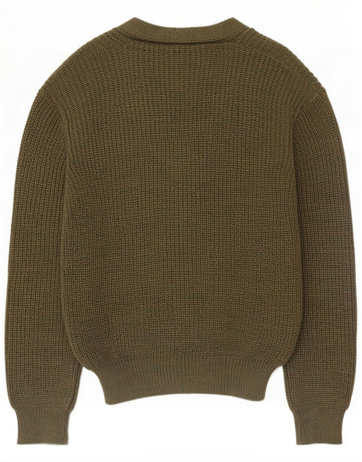 Vintage Herren-Strickjacke, groß, Khaki