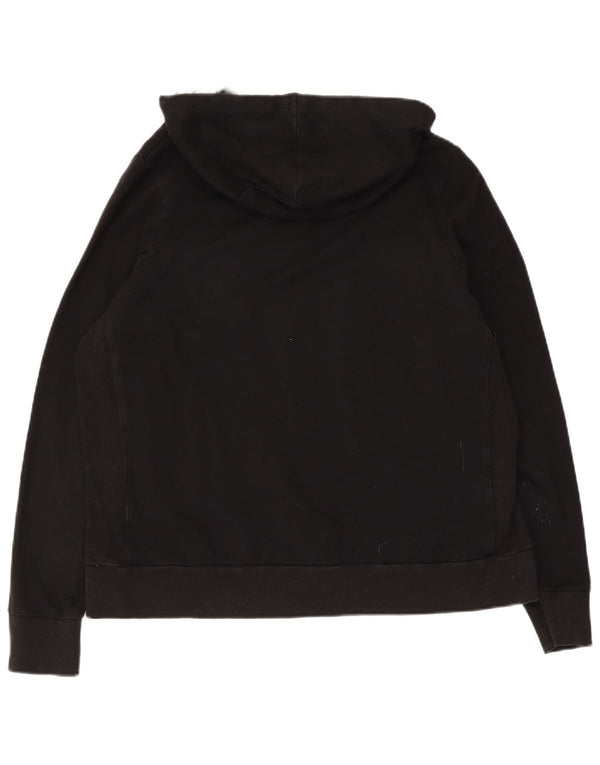 Marks & Spencer Damen-Kapuzenpullover mit Reißverschluss, UK 20 2XL, schwarze Baumwolle