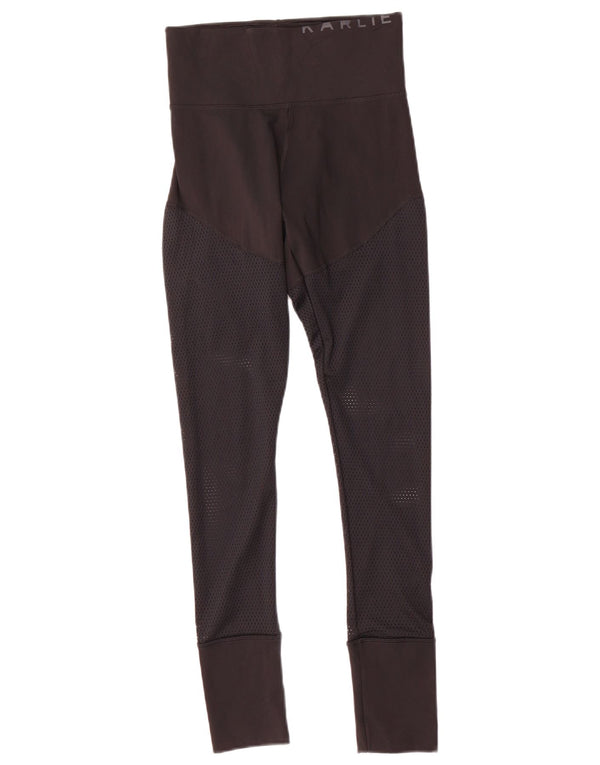 Adidas Damen Graphic Leggings UK 8/10 Small Schwarz
