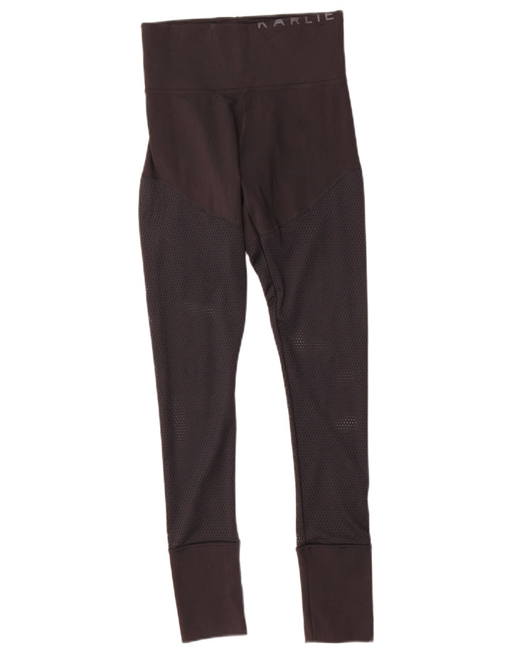 Adidas Damen Graphic Leggings UK 8/10 Small Schwarz