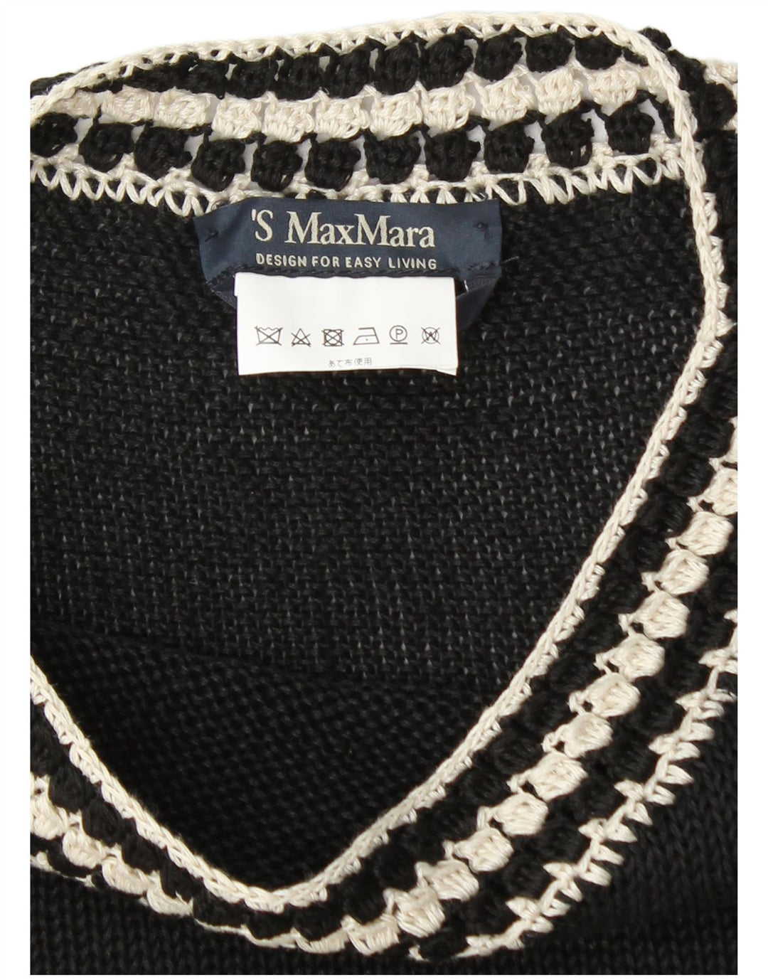 MAX MARA Damen Pullover mit bauchfreiem U-Boot-Ausschnitt, Gr. 10, Schwarz