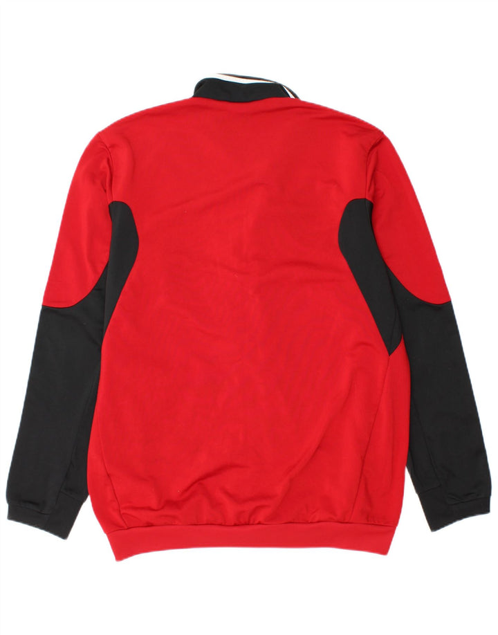 ADIDAS Herren-Trainingsanzug-Top-Jacke, UK 36/38, klein, rotes Farbblock-Polyester