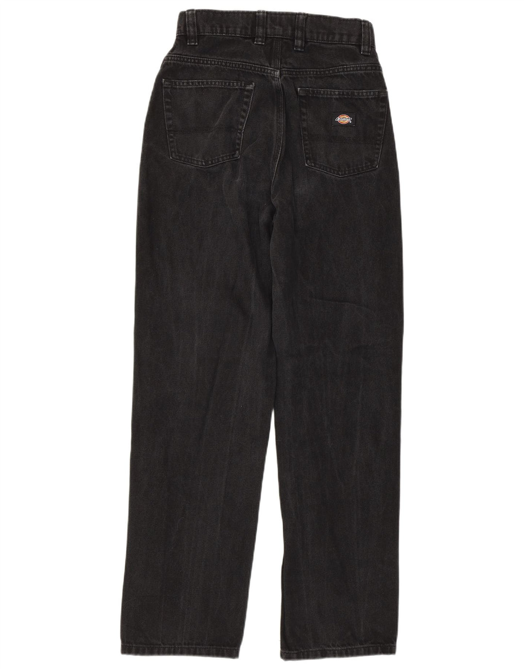 DICKIES Damen Straight Jeans W27 L30 Schwarze Baumwolle