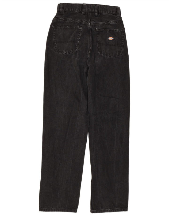 DICKIES Damen Straight Jeans W27 L30 Schwarze Baumwolle