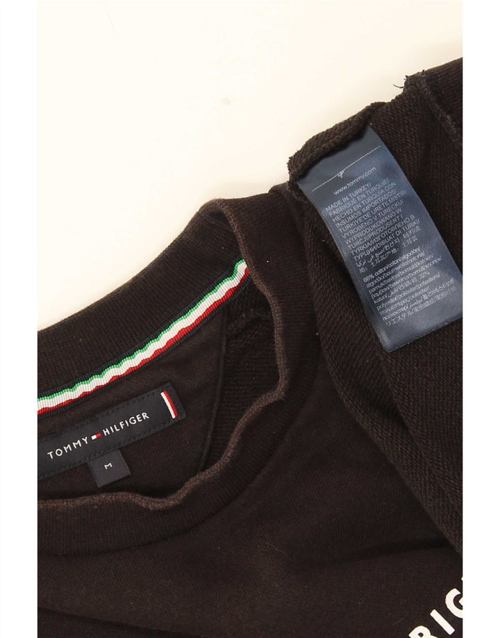 Tommy Hilfiger Herren-Sweatshirt mit Grafik, mittlere schwarze Baumwolle