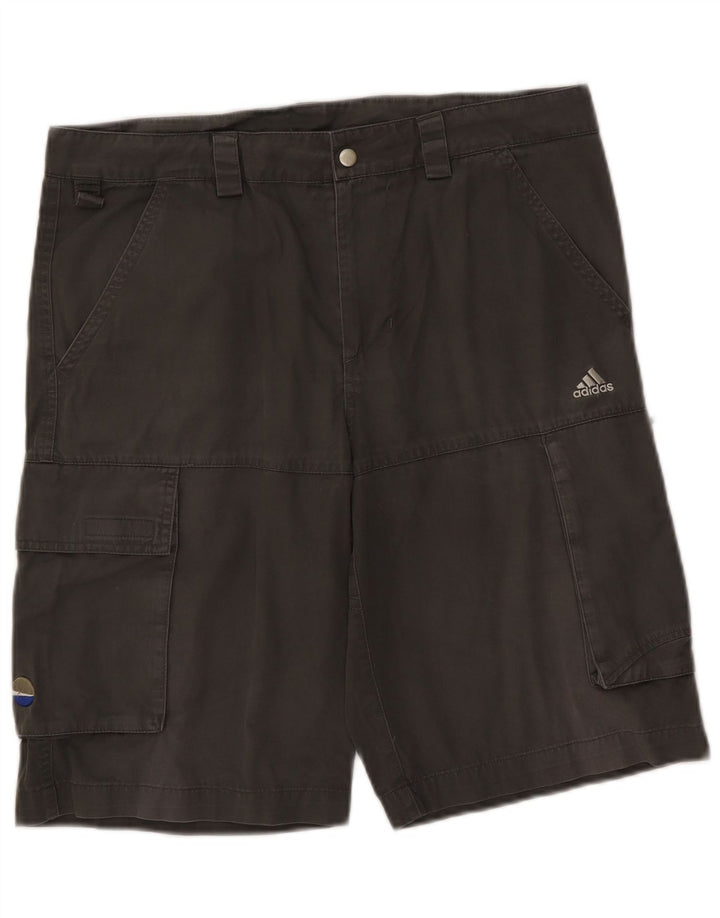 Adidas Herren Cargo Shorts Medium W34 Grau Baumwolle