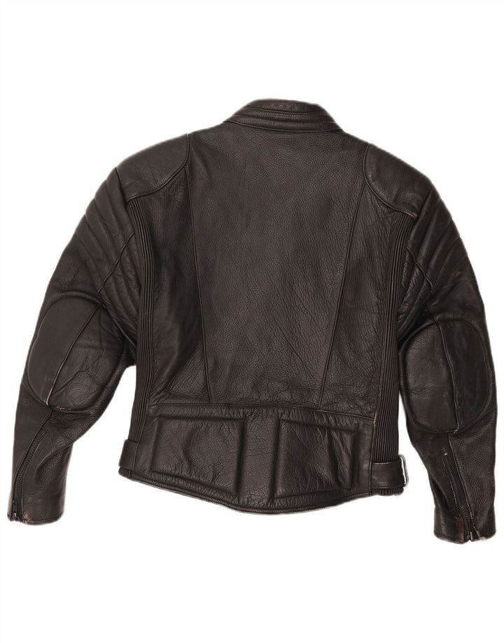 RABERG Damen Leder Racer Jacke IT 38 XS Schwarz