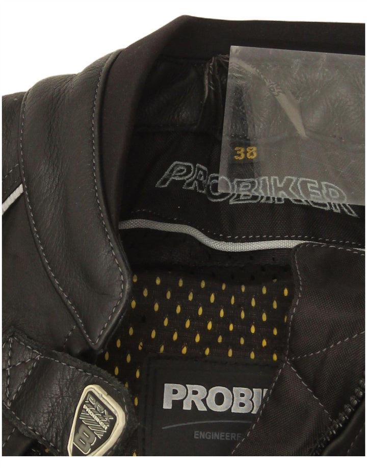 Probiker Damen Crop Racer Jacke EU 38 Mittelschwarz Farbblock