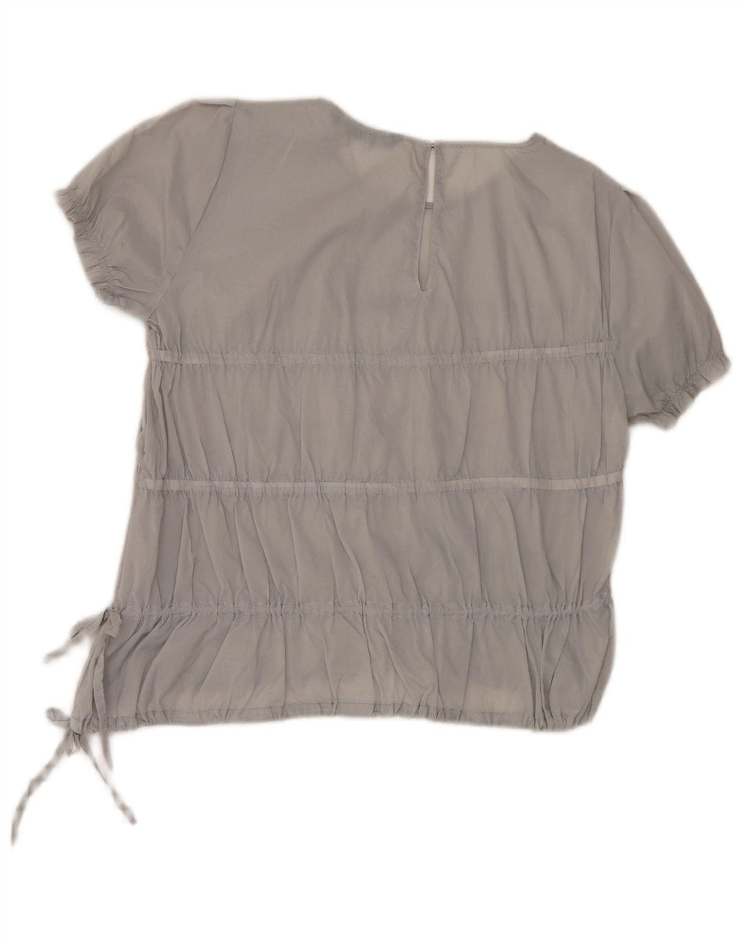 Zara Damen Bluse Top UK 14 Mittelgrau