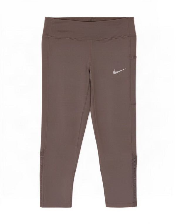 Nike Damen Dri Fit Capri Leggings UK 10 Small Grau