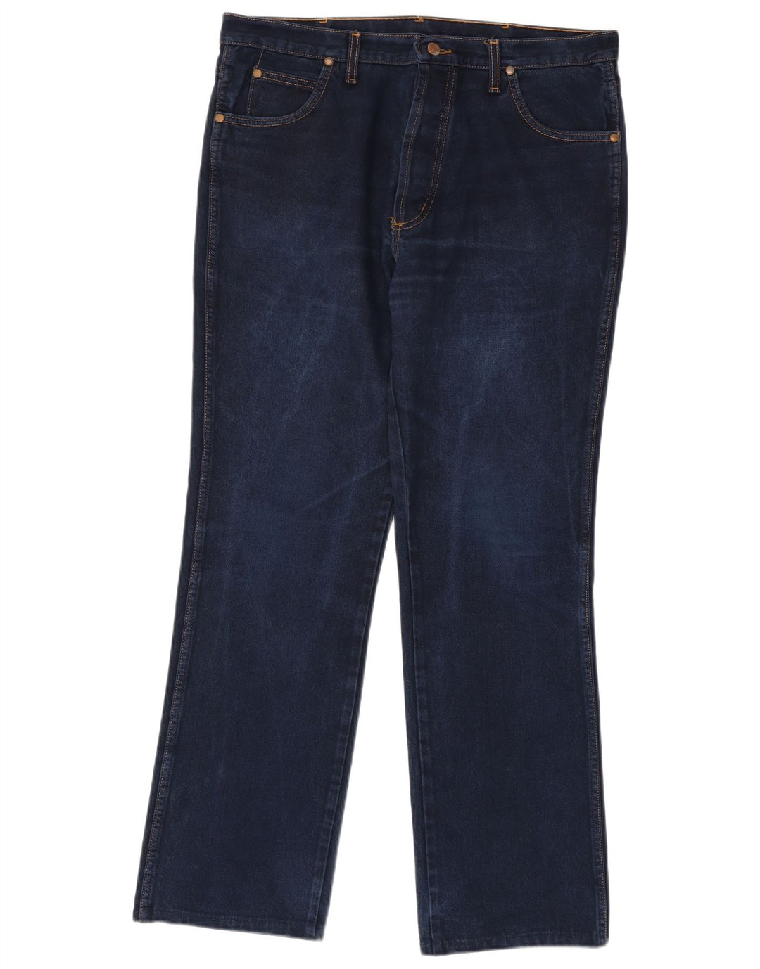 Wrangler Mens Evolution Straight Jeans W36 L32 Marineblaue Baumwolle