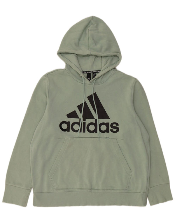 ADIDAS Damen Graphic Hoodie Pullover UK 20/22 XL Grüne Baumwolle