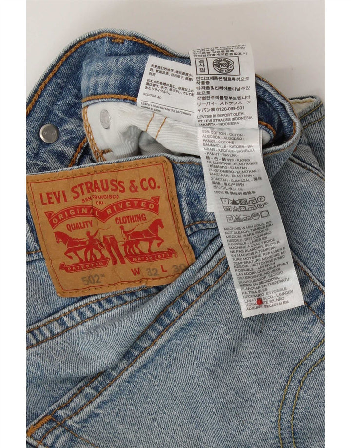 Levi's Damen 502 Straight Jeans W32 L27 Blaue Baumwolle
