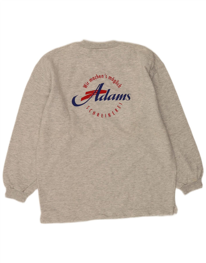 Adams Herren-Sweatshirt-Pullover XL, grau gefleckte Baumwolle