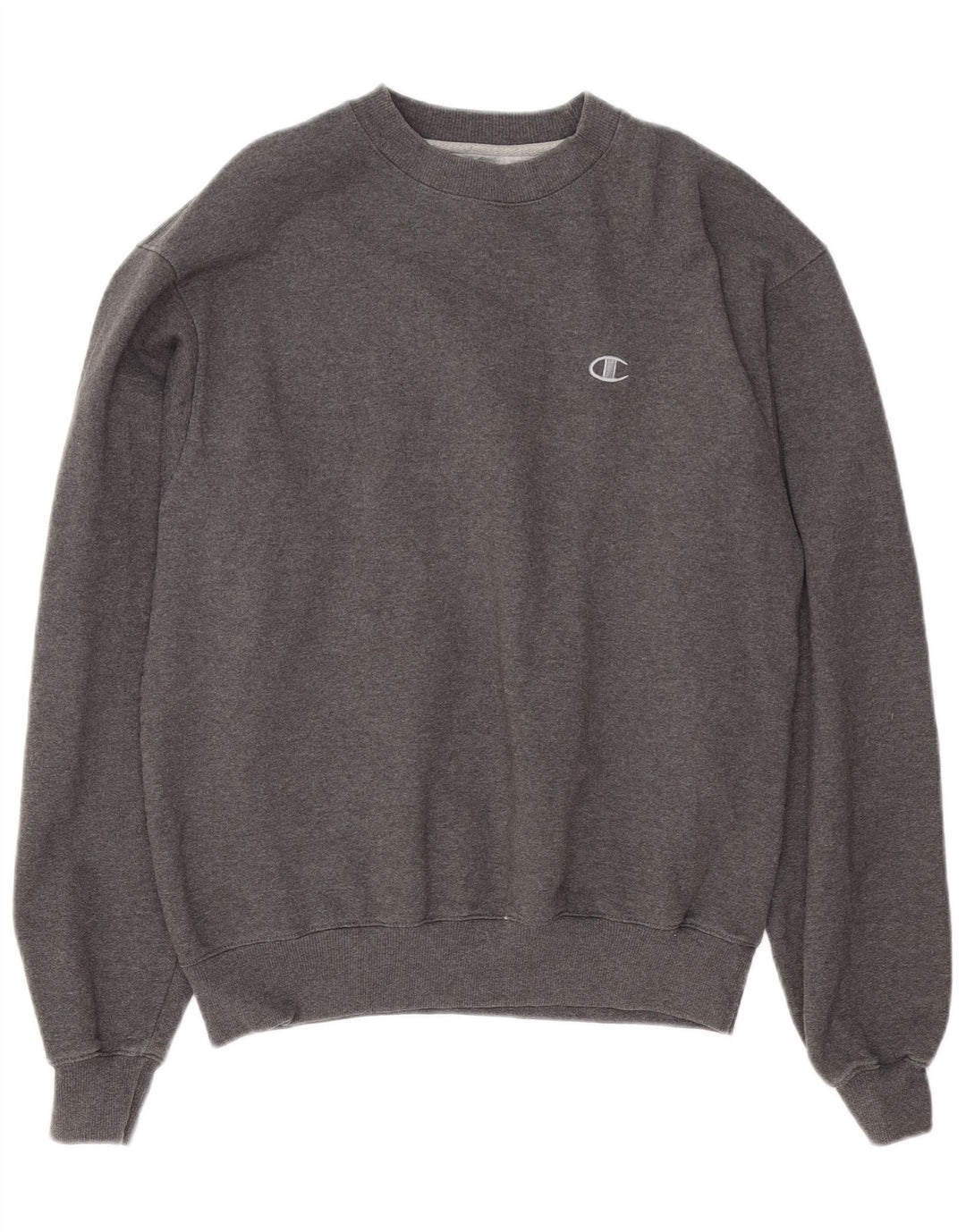 Champion Herren-Sweatshirt-Pullover aus mittelgrauer Baumwolle