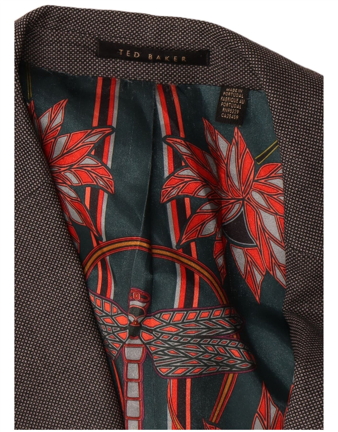 Ted Baker Herren-Blazer mit normaler Passform und 2 Knöpfen, UK 44, 2XL, graue Wolle