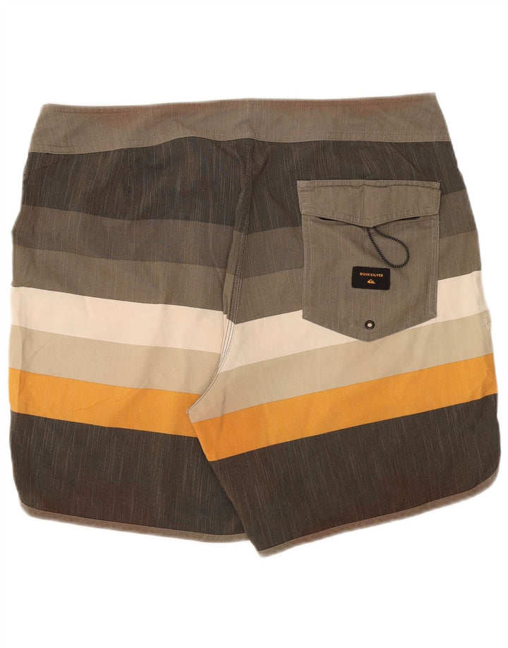 Quiksilver Herren-Badeshorts, groß, grau gestreift, Polyester