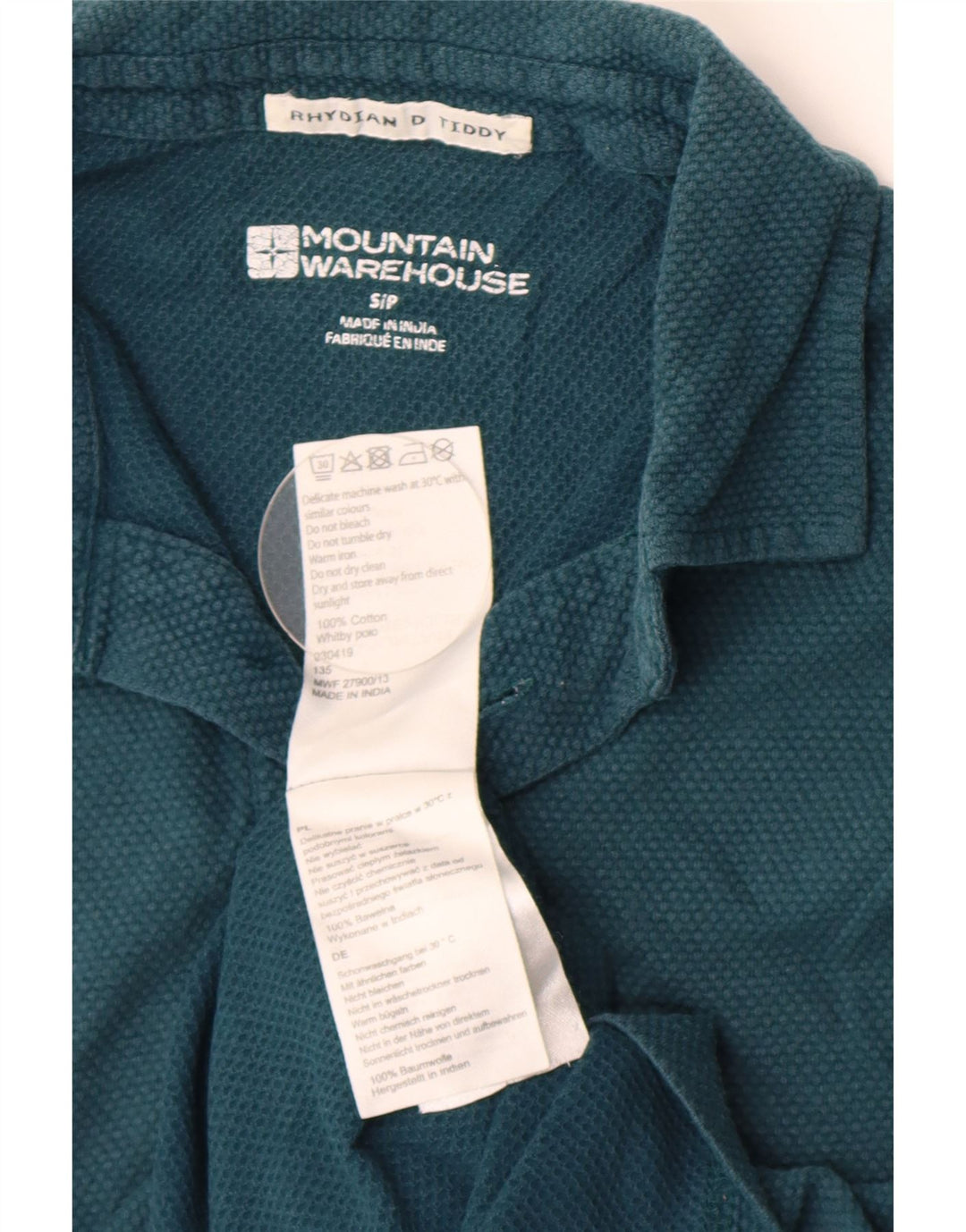 Mountain Warehouse Herren-Poloshirt, Größe S, grüne Baumwolle