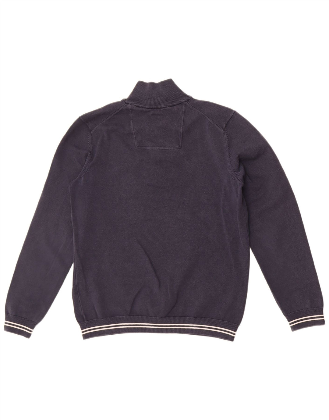Hugo Boss Herren-Sweatshirt mit Reißverschluss am Hals, mittlere marineblaue Baumwolle