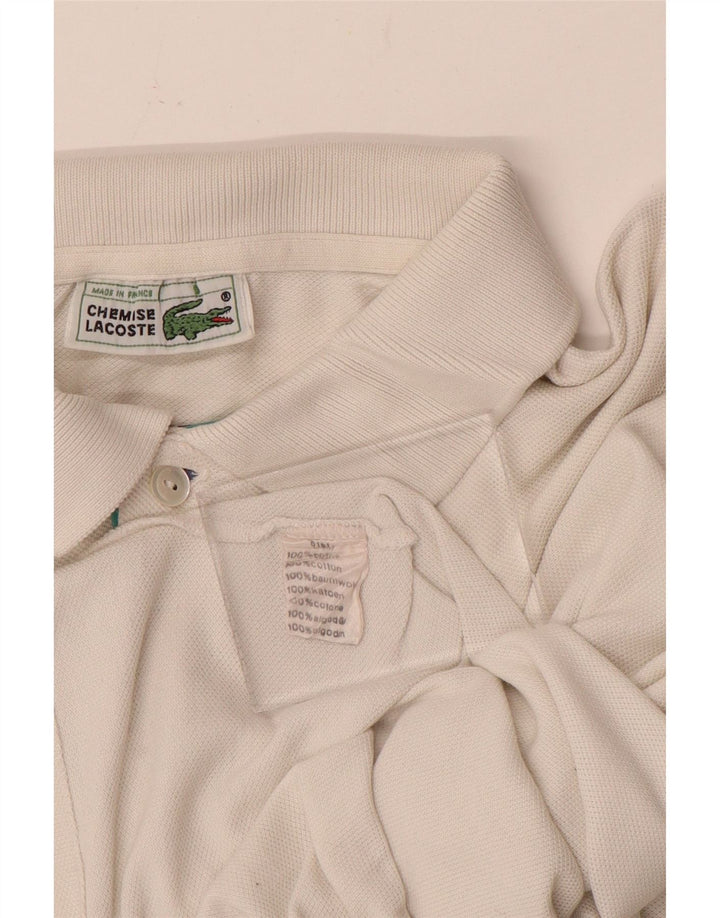 Lacoste Herren-Poloshirt, Größe 6 XL, weiße Baumwolle