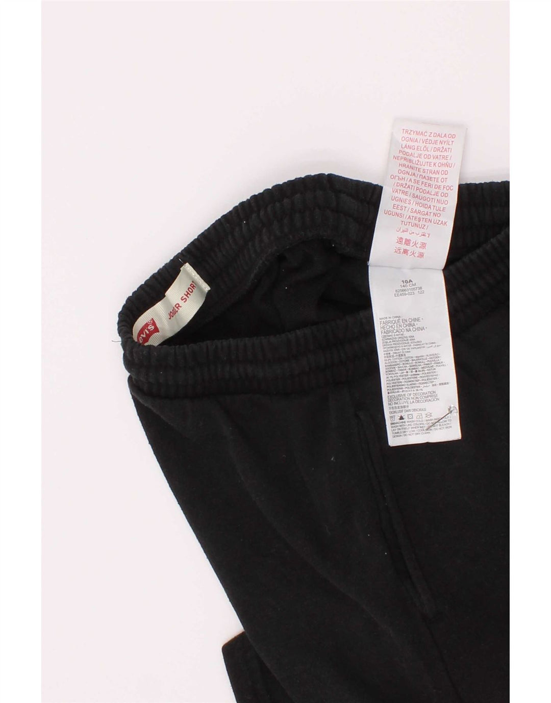 Levi's Jungen-Sportshorts mit Grafik, 9–10 Jahre, schwarze Baumwolle