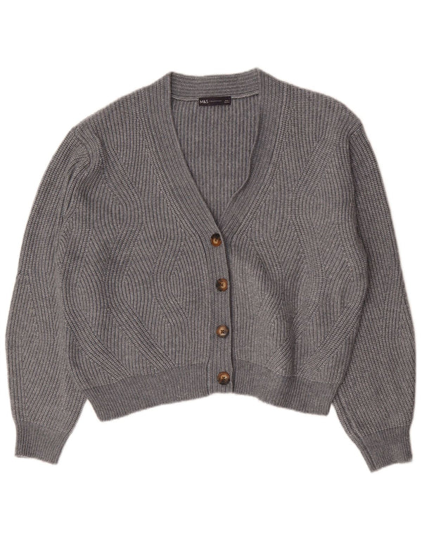 Marks & Spencer Damen-Strickjacke in Übergröße, Gr. 40, Größe L, Grau