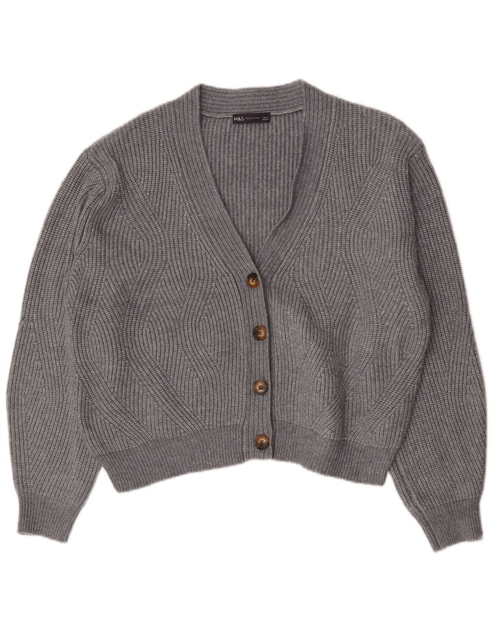 Marks & Spencer Damen-Strickjacke in Übergröße, Gr. 40, Größe L, Grau