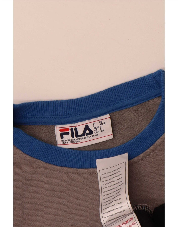 Fila Herren-Sweatshirt mit Grafik, klein, mehrfarbig, Colourblock-Baumwolle