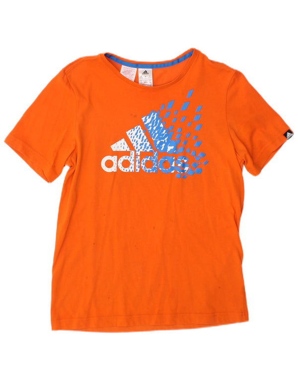 Adidas Jungen Grafik T-Shirt Top 13-14 Jahre Orange Baumwolle
