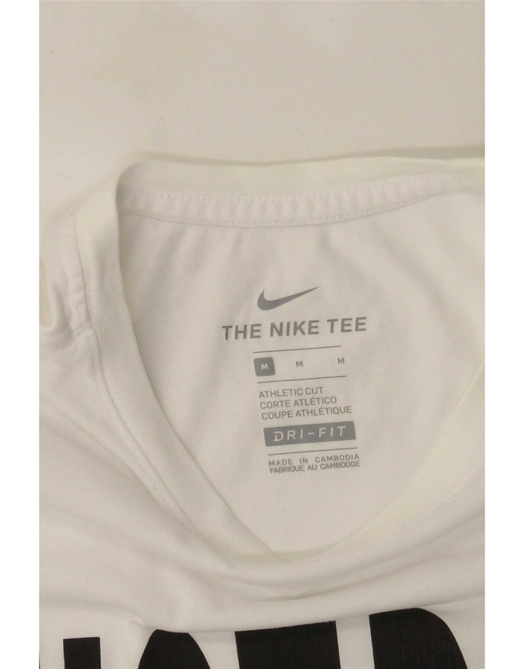 NIKE Herren Dri Fit Graphic T-Shirt Top Mittelweiß
