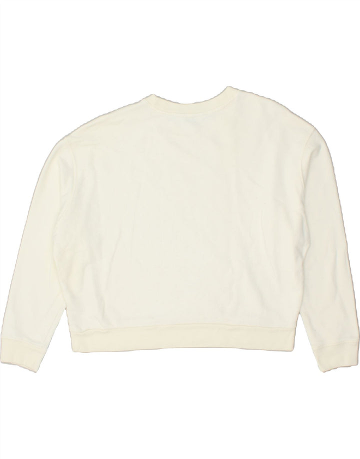 LEE Womens Sweatshirt Jumper UK 6 XS Off White Cotton | Vintage Lee | Thrift | Second-Hand Lee | Used Clothing | Messina Hembry 
