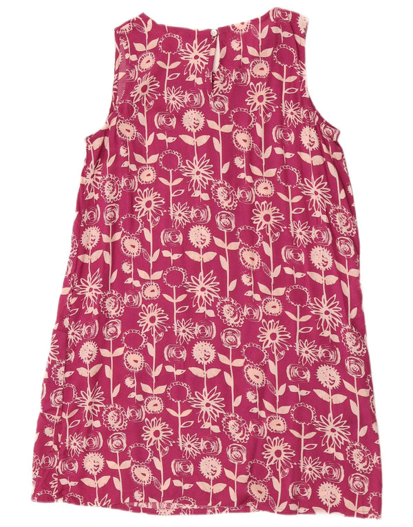 Weird Fish Womens Sleeveless Blouse Top UK 12 Medium Pink Floral Viscose
