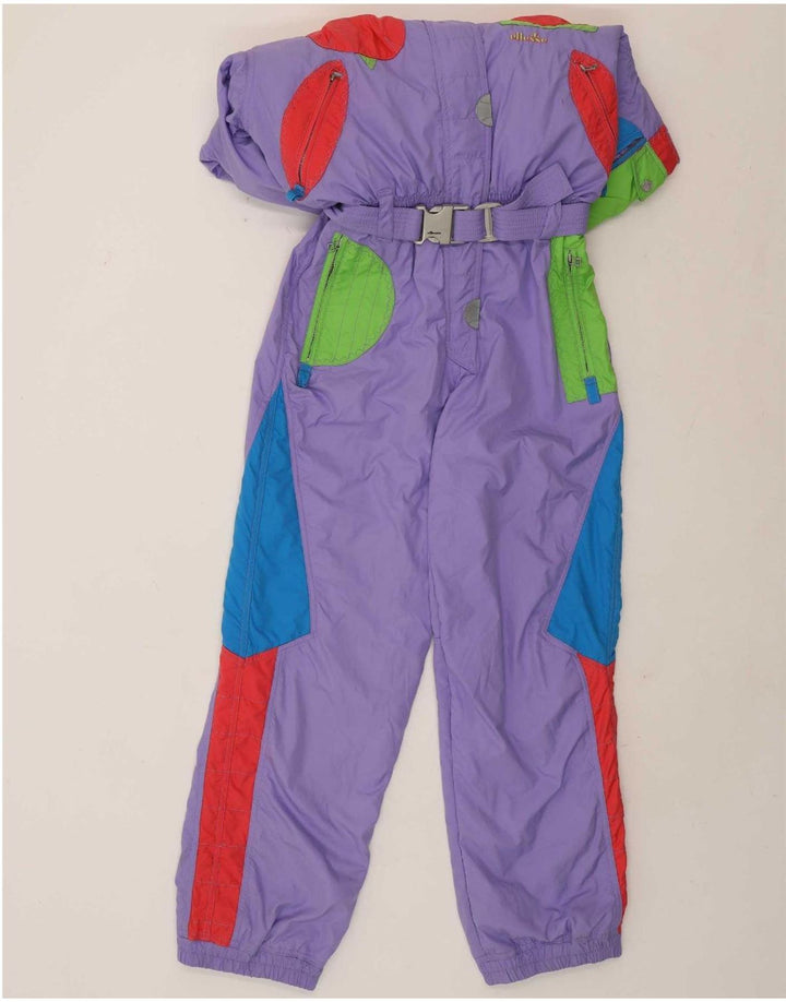 Ellesse Damen-Skioverall IT 44 Mittelviolettes Farbblock-Polyester