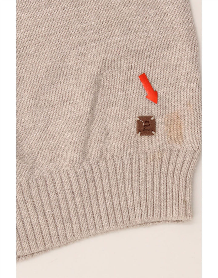 Zara Jungen-Pullover mit Reißverschluss am Hals, 13–14 Jahre, Beige