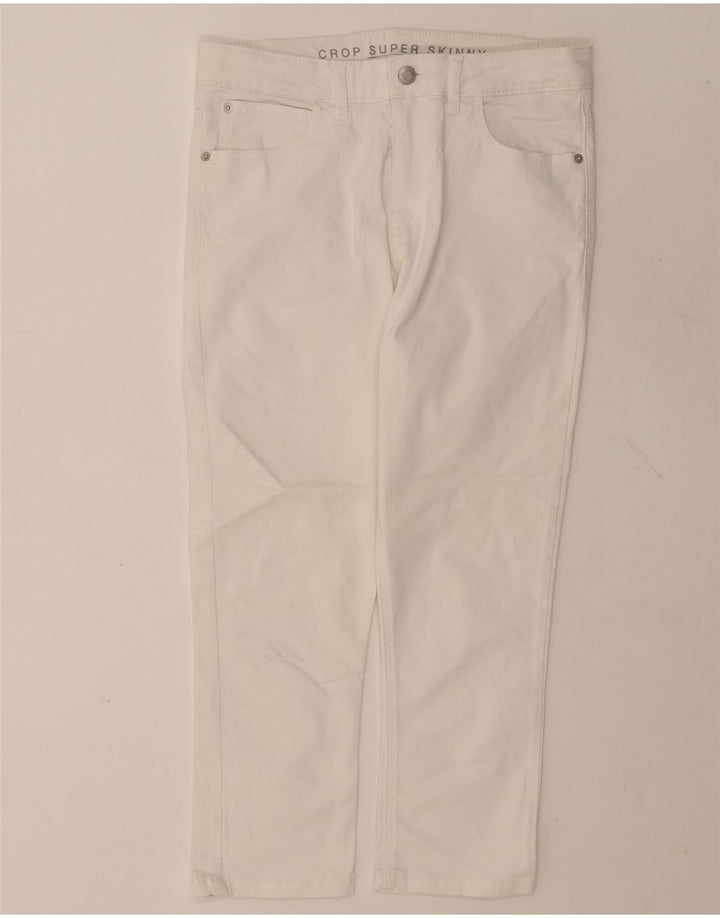 Marks & Spencer Damen-Cropped-Jeans UK 12 Medium W30 L21 Weiß
