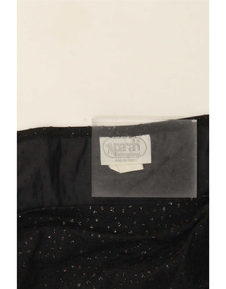 Parah Damen Durchsichtiger asymmetrischer Rock Medium W28 Schwarz Polyamid