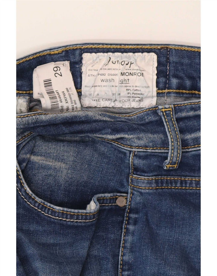 Dondup Damen Slim Jeans W29 L27 Blaue Baumwolle