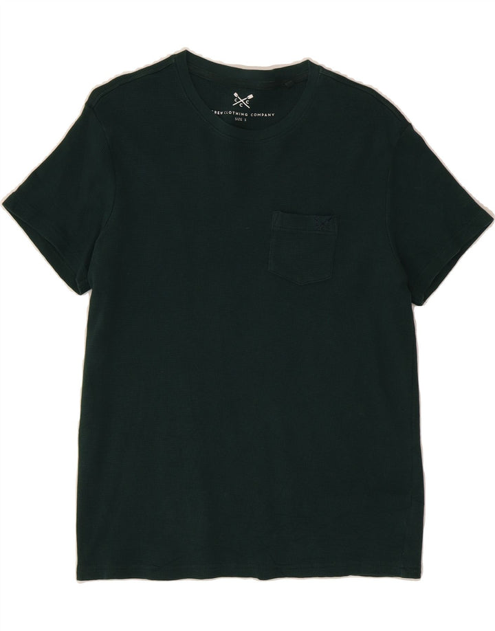 CREW CLOTHING Mens T-Shirt Top Small Green Cotton Vintage Crew Clothing and Second-Hand Crew Clothing from Messina Hembry 
