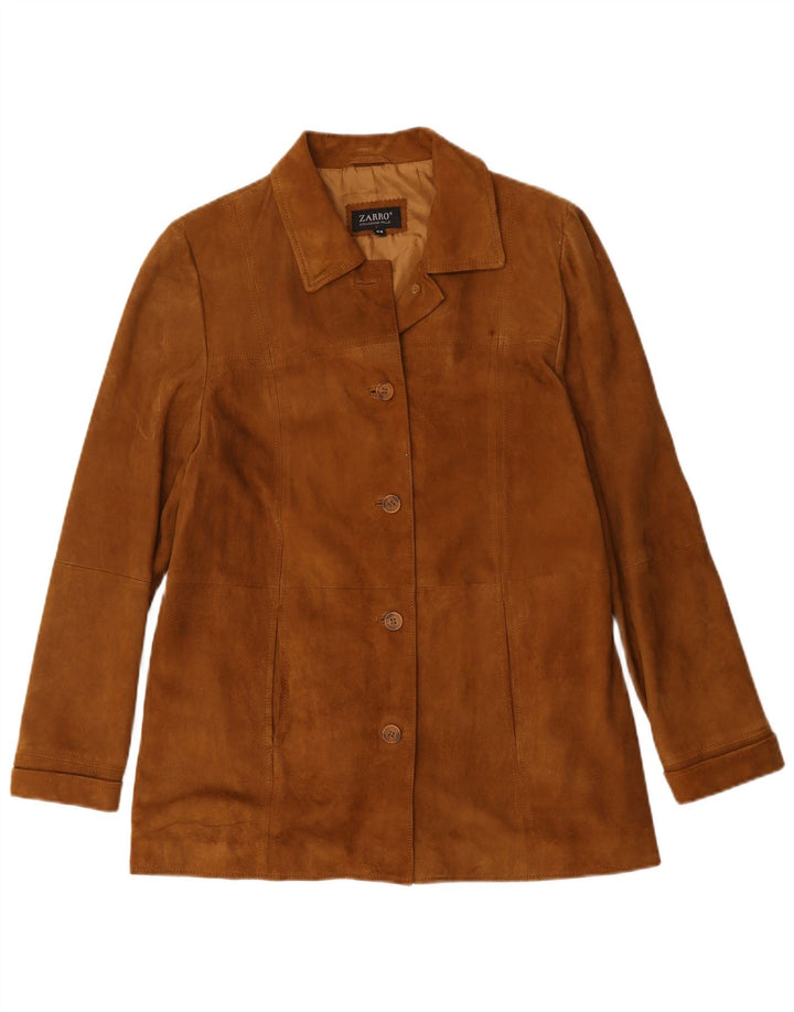 Zarro Damen Wildlederjacke IT 44 Mittelbraunes Leder
