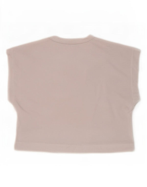 Zara Damen Crop T-Shirt Top UK 10 Small Weiße Baumwolle