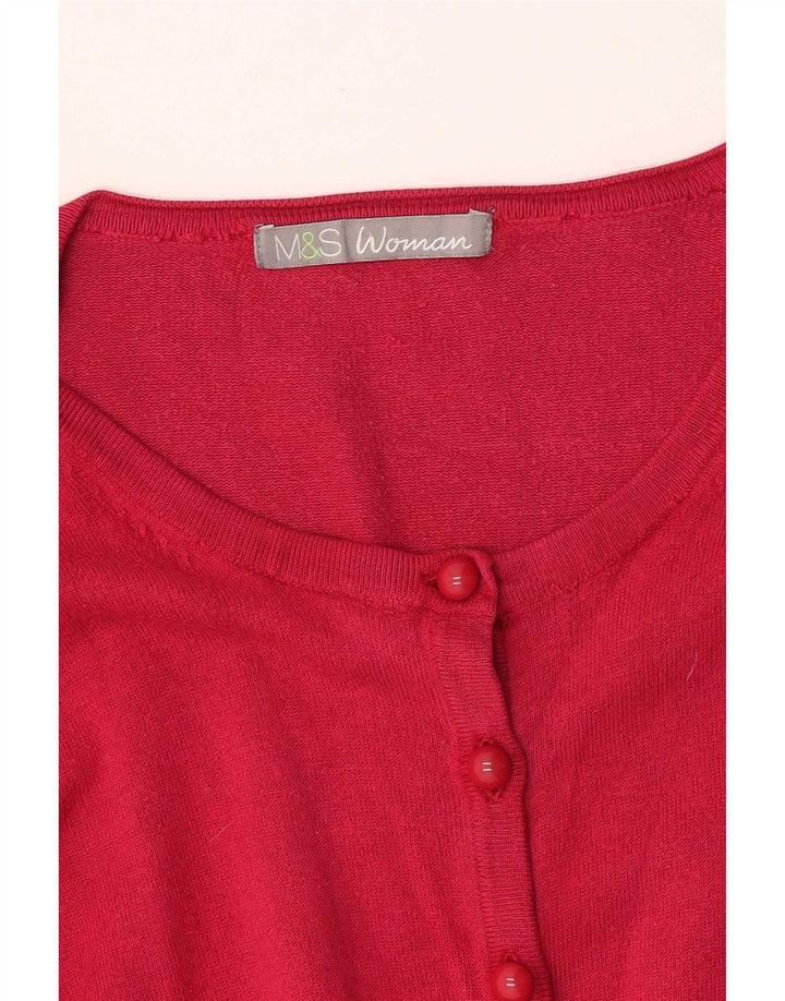 Marks & Spencer Damen-Cardigan-Pullover UK 12 Mittelrosa