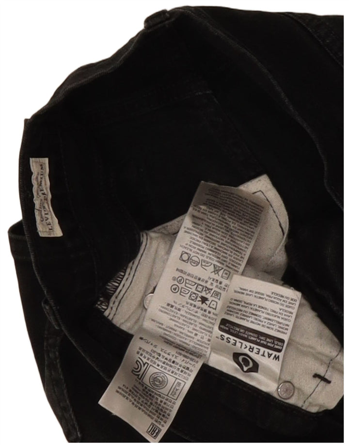 Levi's Herren Straight Jeans W30 L30 Schwarze Baumwolle