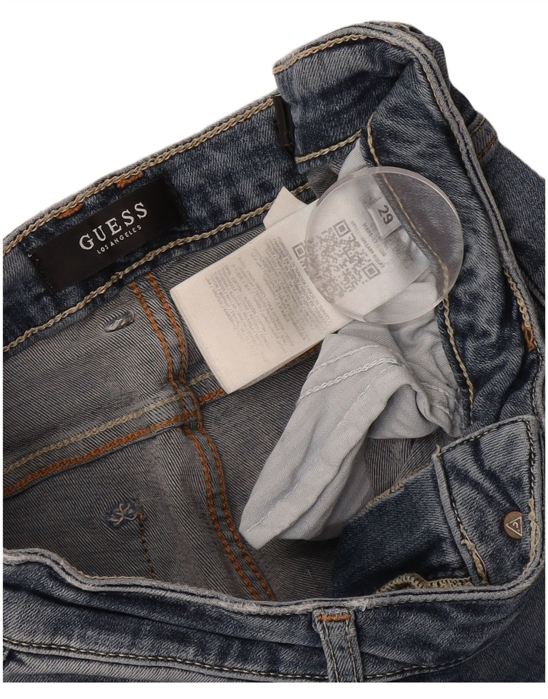 Guess Damen Annette Skinny Jeans W29 L26 Blaue Baumwolle