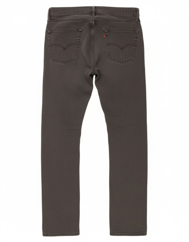 Levi's Herren 513 Slim Straight Jeans W33 L34 Graue Baumwolle