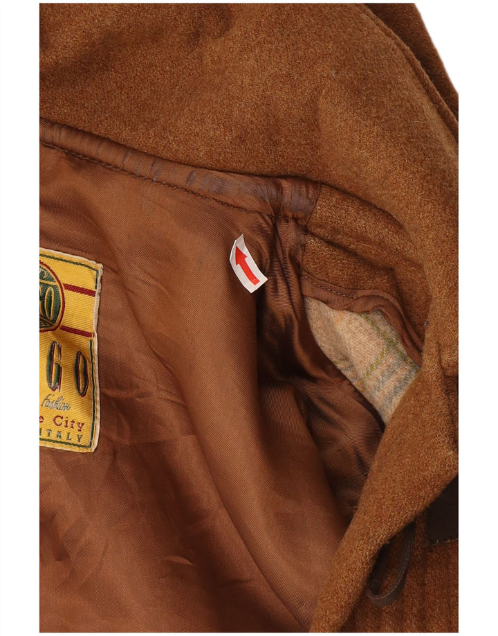 Exigo Herren-Dufflecoat mit Kapuze, UK 42, XL, braune Wolle