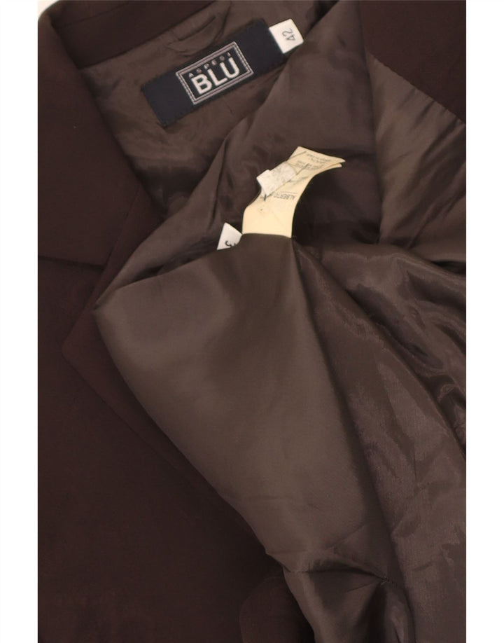 Aspesi Damen-Blazer mit 1 Knopf, IT 42, mittelbraune Wolle