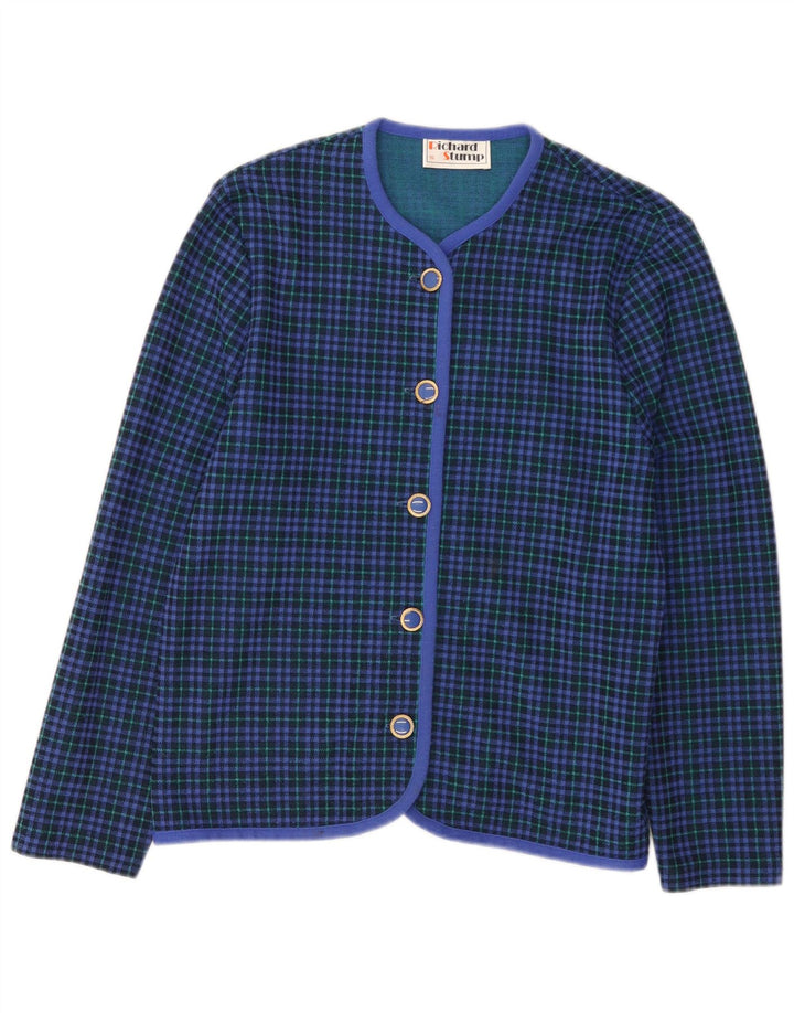 RICHARD STUMP Damen 5-Knopf-Blazerjacke UK 16 Large Blue Check