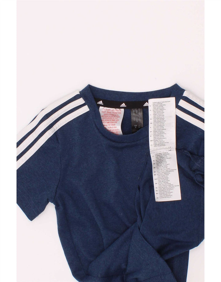 Adidas Jungen Aeroready T-Shirt Top 2-3 Jahre Blau Polyester